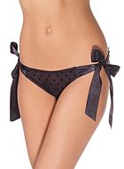 Panty with mesh ruffles and bows